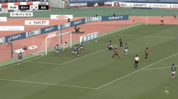 日职联半场：马特乌斯梅开二度，永户胜也、塞阿拉破门，横滨水手3-1鹿岛鹿角